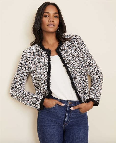 tweed chanel style jacket|best chanel look alike jacket.